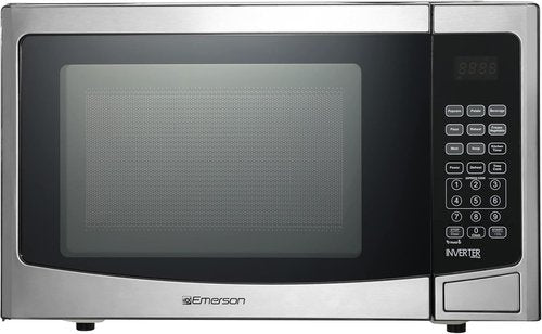 Emerson Microwave Oven - 1.2 Cu. Ft. Capacity, 1000W Power, Inverter Technology & LED Display - Stainless Steel