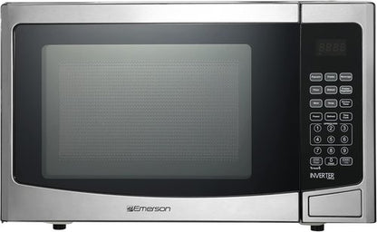 Emerson Microwave Oven - 1.2 Cu. Ft. Capacity, 1000W Power, Inverter Technology & LED Display - Stainless Steel