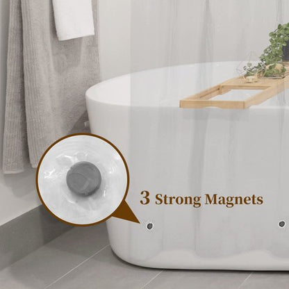 Barossa Design Plastic Shower Liner Clear - Premium PEVA Shower Curtain Liner with Rustproof Grommets and 3 Magnets, Waterproof Cute Lightweight Standard Size Bathroom Curtains - Clear