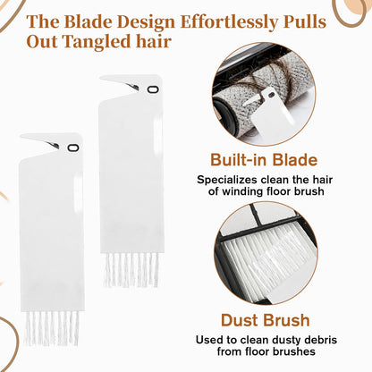 Skiennix Handheld Vacuum Brush Cleaner - 2-in-1 Roller Tool for Universal Vacuum | 4 PCS Set (White)