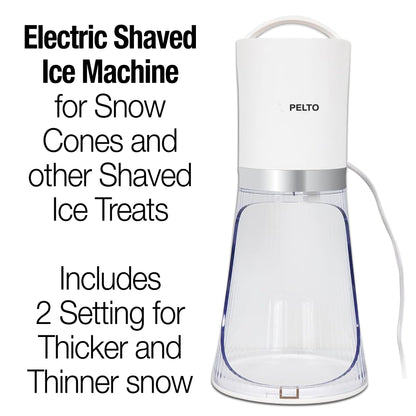 Snow Cone Machine set with 3 Flavors, 25 Cone Cups, 25 Straws, 4 Ice Molds - Strawberry, Blue Raspberry, Grape - Hawaiin Slushie Flavors - Electric Shaved Ice Maker Kit for Kids Birthday Gift Party