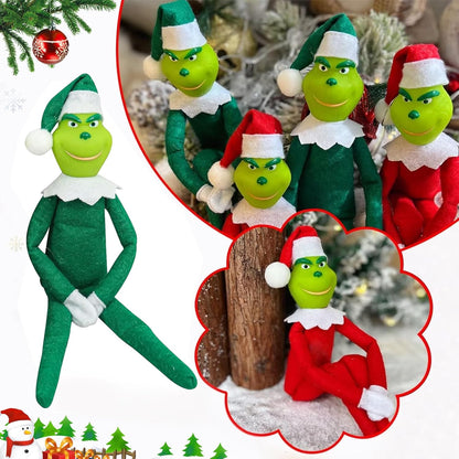 Skiennix Christmas Monster Plush Toy - Adorable Stuffed Doll for Kids & Holiday Decor | 12.6" Green