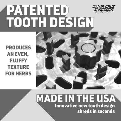 Santa Cruz Shredder Metal Herb Grinder Knurled Top for Stronger Grip 3 Piece Small 1.7" (Grey)