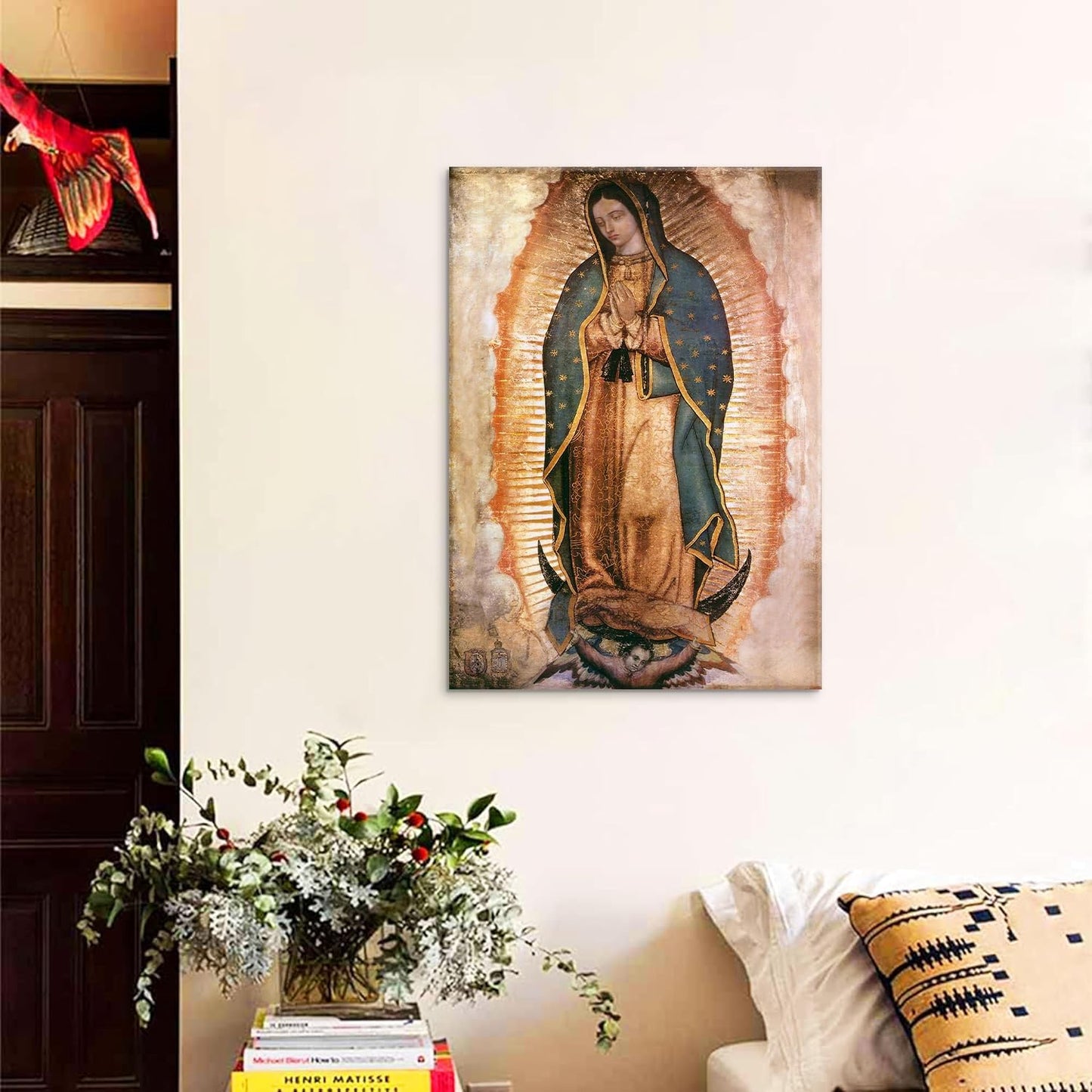Mexico Our Lady of Guadalupe Wall Art - Framed Catholic Portrait Print | 8x10 Canvas Decor