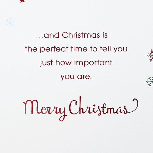American Greetings Christmas Card - Sentimental Holiday Greeting for Daughter & Family | Artistic Die-Cut Design