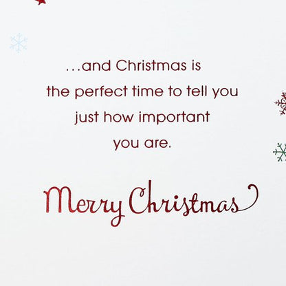 American Greetings Christmas Card - Sentimental Holiday Greeting for Daughter & Family | Artistic Die-Cut Design