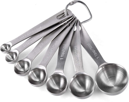 U-Taste 7-Piece Stainless Steel Measuring Spoons Set - Precision for Dry & Liquid Ingredients