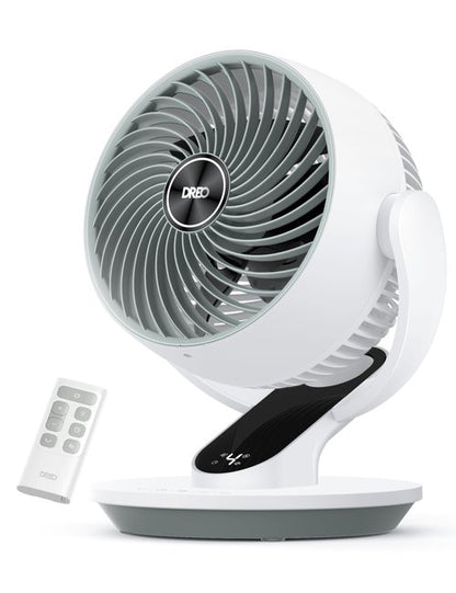 DREO Oscillating Fan for Bedroom, 13 Inch Quiet Table Fans for Home Whole Room, 70ft Powerful Airflow, Desk Air Circulator Fan with Remote, 120° Adjustable Tilt, 4 Speeds, 8H Timer, for Office Desktop