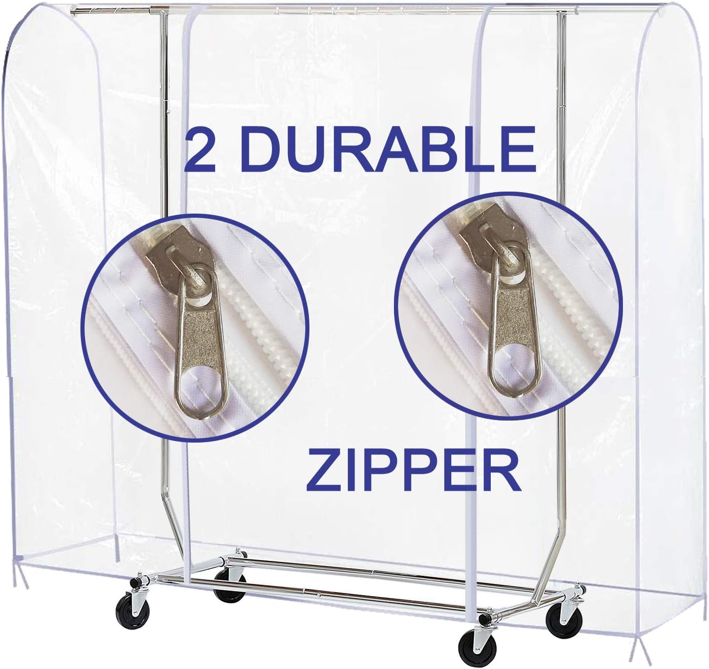 Ruibo Clear Garment Rack Cover - Dustproof & Waterproof Clothing Protector | 71x20x60 Inch