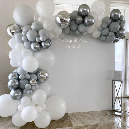 Voircoloria 12-Inch Gray Balloons - 110pcs Latex Party Balloons for Weddings, Graduations & Celebrations