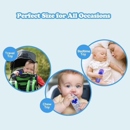 ROBBEAR Baby Teething Toys - Food Grade Silicone Teethers in Fire TV Remote Shape | BPA Free, Black