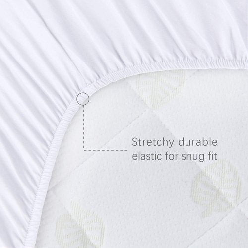 Jimglo Waterproof Bassinet Mattress Pad Cover - Ultra Soft & Breathable | 2 Pack for Easy Care