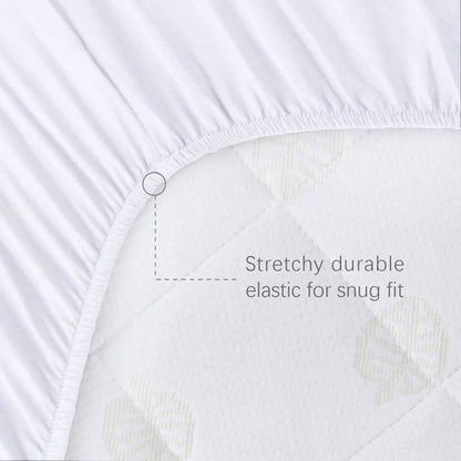 Jimglo Waterproof Bassinet Mattress Pad Cover - Ultra Soft & Breathable | 2 Pack for Easy Care
