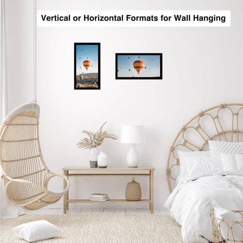 JCJMY 4x8 Picture Frame Black for Wall Hanging or Tabletop, Wall Mounting Horizontally or Vertically, 4 x 8 Wall Gallery Poster Photo Frame with Shatter Resistant Plexiglass, Black