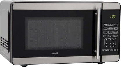 Avanti Microwave Oven - 700-Watt Compact Design with 6 Pre-Cooking Settings | 0.7 Cu.Ft. Metallic Finish