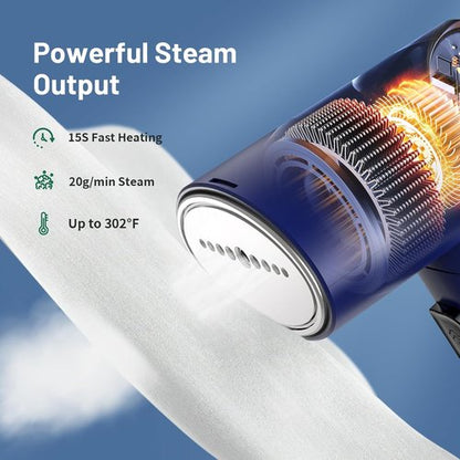 KEENSTAR Travel Steamer - Dual Voltage Handheld Fabric Wrinkle Remover | Fast 15s Heat-Up, 1200W