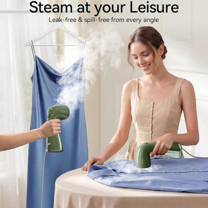HiLIFE Portable Handheld Clothes Steamer - 700W Powerful Wrinkle Remover | 240ml Capacity, Olive Green