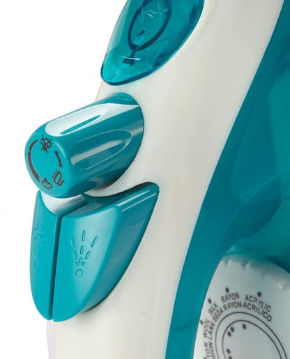 Dominion Advanced Steam Iron - Lightweight 1200W Non-Stick Soleplate with Vertical Steam & Adjustable Thermostat - Teal