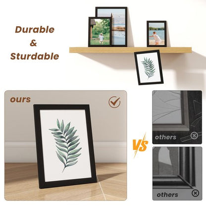 11x14 Picture Frame Set of 2,Display Pictures 11"x14",Black Photo Frame with Shatter Resistant Plexiglass,Picture Frames 11x14 Tabletop and Wall Mount,Poster Frame for Display Certificate Document