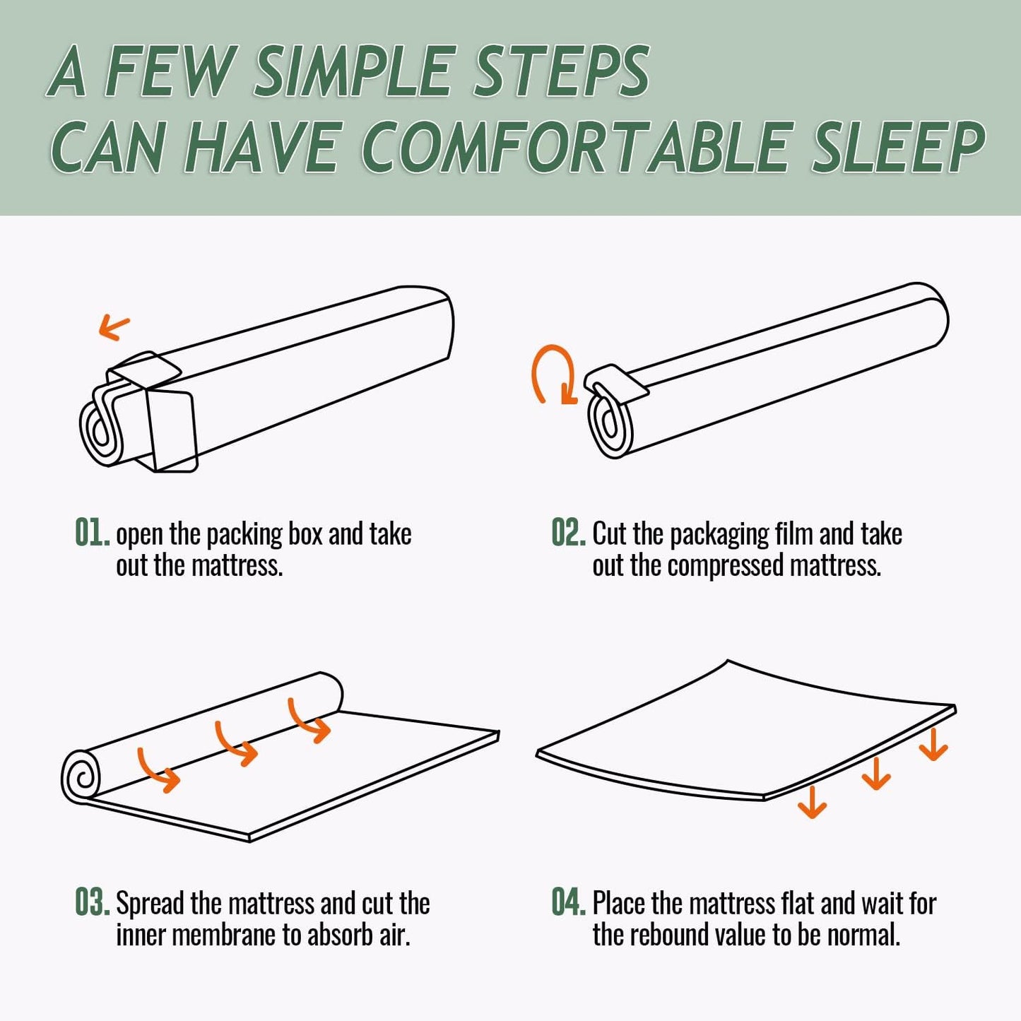 PayLessHere Twin Mattress - Green Tea Memory Foam, CertiPUR-US Certified, Medium-Firm, Removable Cover, Fiberglass Free