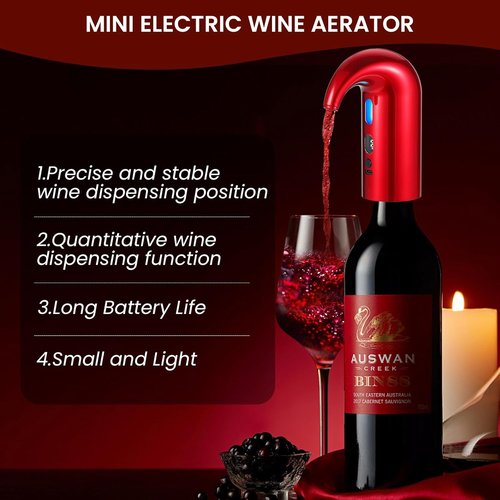 3-in-1 Electric Wine Aerator, Decanter & Dispenser Set – USB Rechargeable Automatic Wine Pourer, Ideal Gift for Wine Lovers