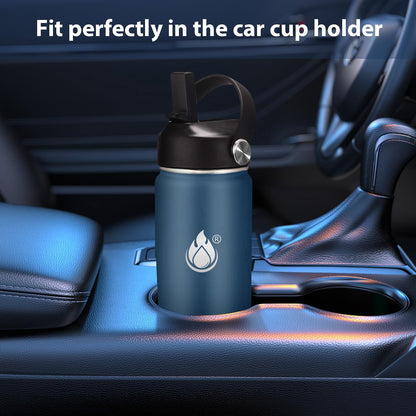 Skiennix Insulated Water Bottle - 32 Oz Stainless Steel Wide Mouth | Double Wall, Leak Proof, Keeps Drinks Cold or Hot for 24 Hrs