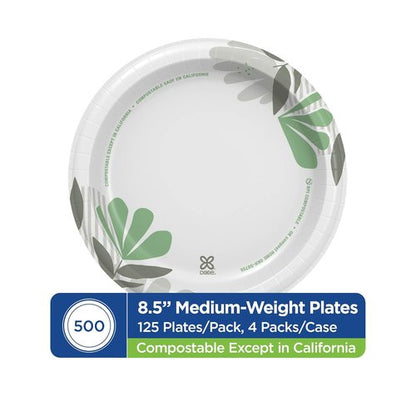 Dixie 8.5 Inch Medium-Weight Paper Plates - Pathways Design, 500 Count | Durable & Disposable