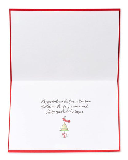 Papyrus Religious Christmas Card (Joy, Peace, and God's Sweet Blessings)