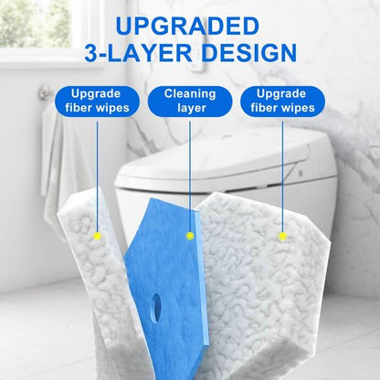 Disposable Toilet Brush and Holder Set, with 30 PCS Toilet Wand refills for Clorox.