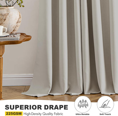 MIULEE Blackout Curtains - Thermal Insulated Room Darkening Drapes | 72-Inch Long, 2 Panels, Noise Reduction