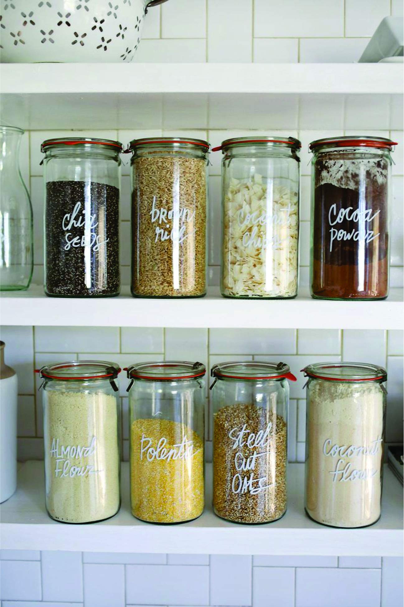 Weck Canning Jars - Weck Jars made of Transparent Glass - Eco-Friendly Canning Jar - Storage for Food with Air Tight Seal and Lid - 1.5 Liter Tall Jars Set - Set of 2 Jars with Lids