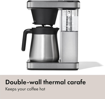 OXO Brew 8-Cup Coffee Maker - SCA Certified Thermal Stainless Steel | Single-Serve & Carafe