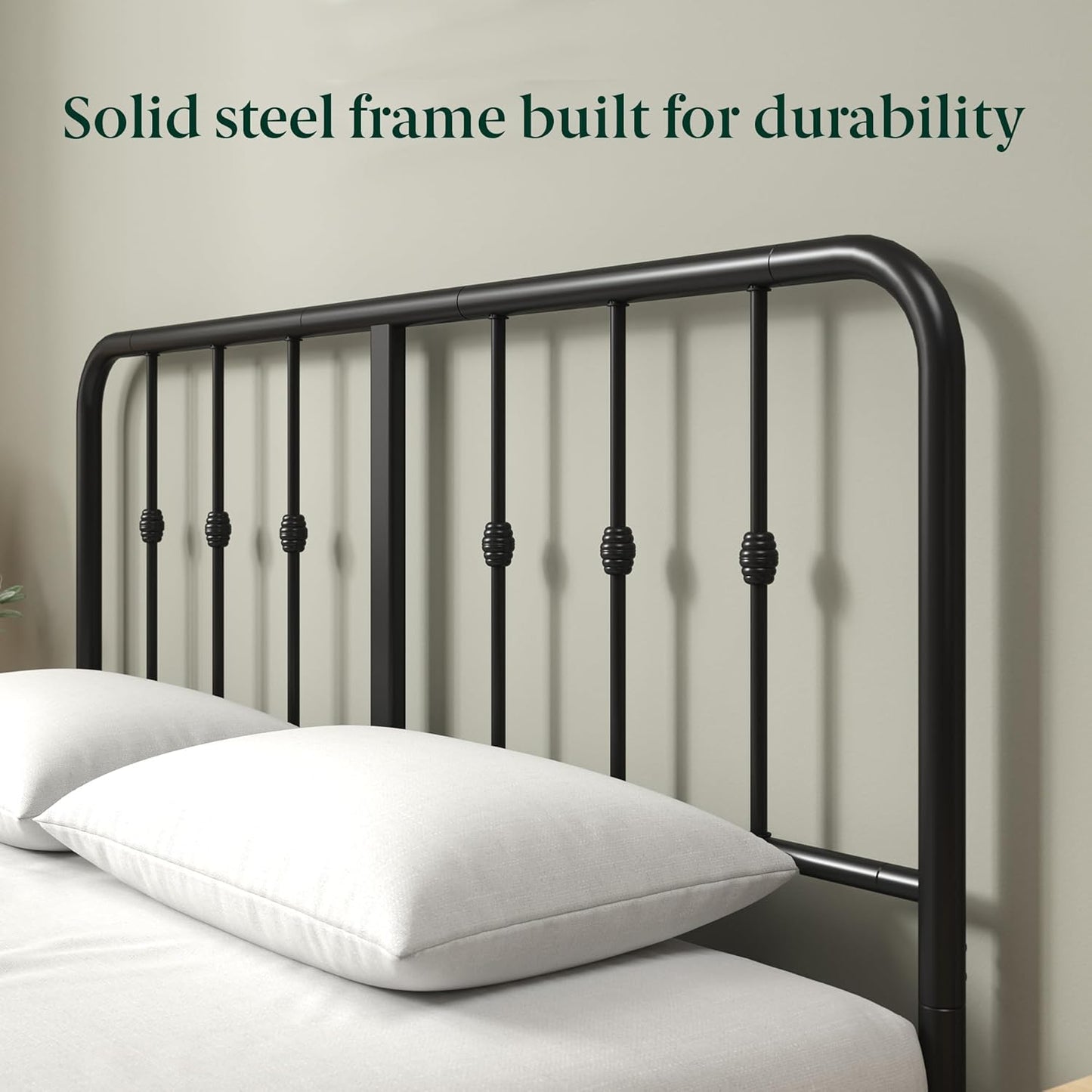 Zinus Leonardo Metal Platform Bed Frame - Victorian Spindle Style | Heavy Duty Queen Bed with Ample Underbed Space