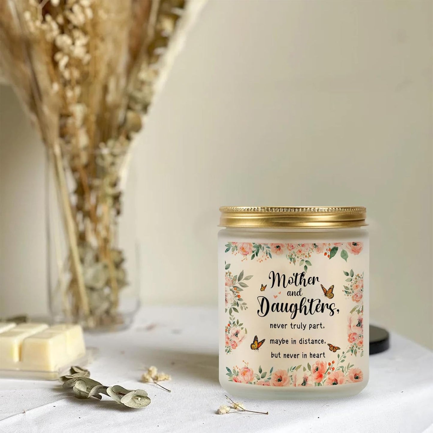 Regine Switzerland | Mom Gifts Candle - Heartfelt "Never Truly Apart" Design | Perfect for Daughters