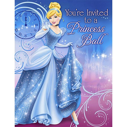 Hallmark Cinderella Sparkle Invitations (8 Count) Party Accessory