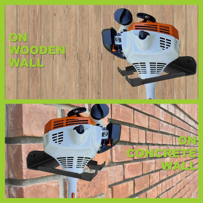 Skiennix Garage Organizer Trimmer Rack - Wall-Mounted Power Tool Hanger for Weed & Hedge Trimmers