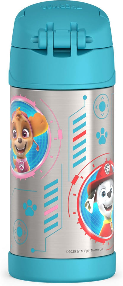 THERMOS FUNTAINER Water Bottle - 12 Ounce Kids Stainless Steel Vacuum Insulated | Paw Patrol Blue