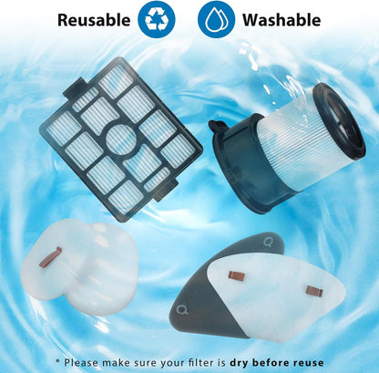 Shark Replacement Filters - Auto-Empty Dock HEPA & Pre-Motor Filter Set | 2-Pack + 4-Pack