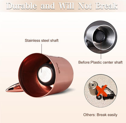 OWO Stainless Steel Wine Bottle Stopper, Reusable Wine Saver with Silicone Seal, Decorative Bottle Sealer, Keeps Fresh (Rosegold, 1 Pack)
