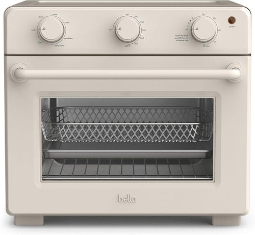 Bella Air Fry Toaster Oven - 7 Cooking Options, Dishwasher-Safe Trays, 60-Minute Timer, 1700 Watt, Oatmilk