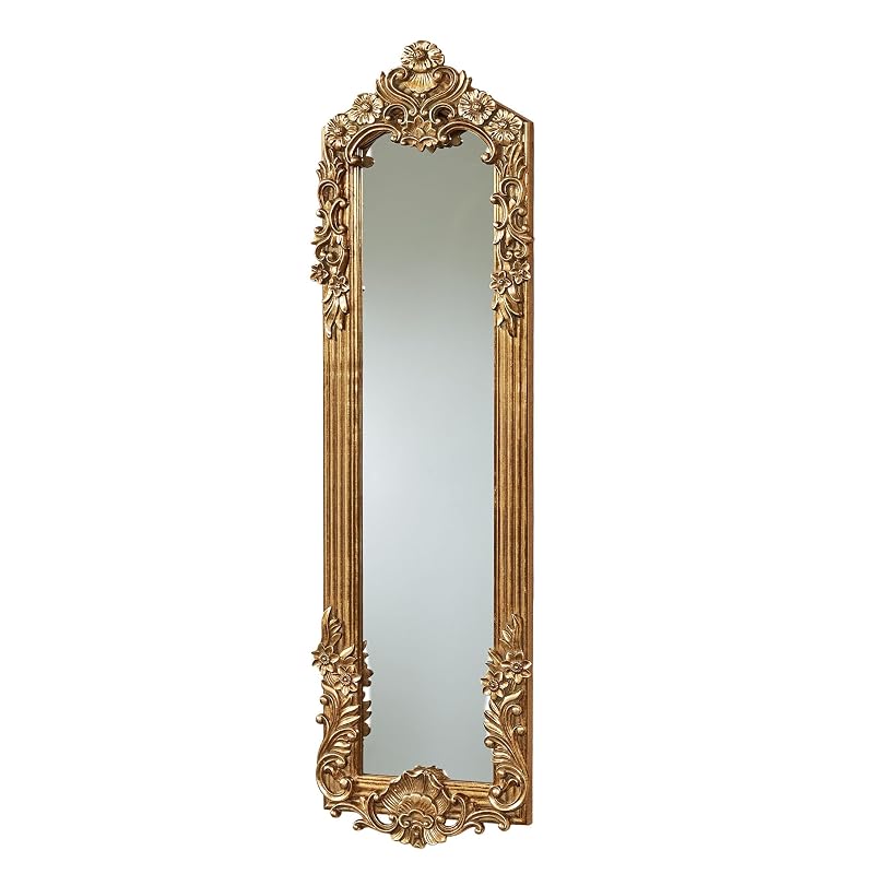 Gadsden Vertical Wall Mirror - Dark Gold Verdi Finish, 40 Inch (Dark Gold+40"L x 11"W)