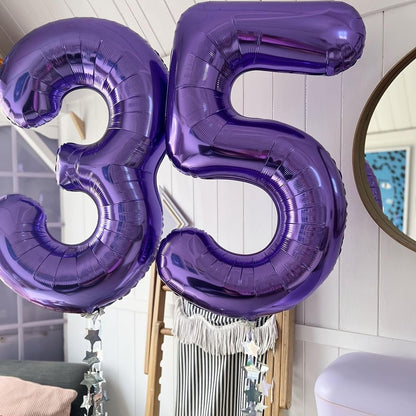 Purple Foil 40-Inch Number 25 Balloon by [Brand Name] - Perfect Happy 25th Birthday Decorations
