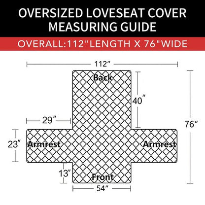 Easy-Going Sofa Slipcover Reversible Loveseat Sofa Cover Couch Cover for 2 Cushion Couch Furniture Protector with Elastic Straps for Pets Kids Dog Cat (Oversized Loveseat, PeacockBlue/Beige)