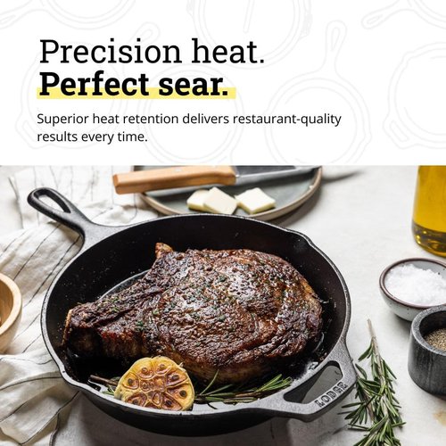 Lodge Seasoned Cast Iron Skillet Set - PFAS-Free Non-Toxic Cookware - Naturally Non-Stick | 8, 10.25 & 12 Inches