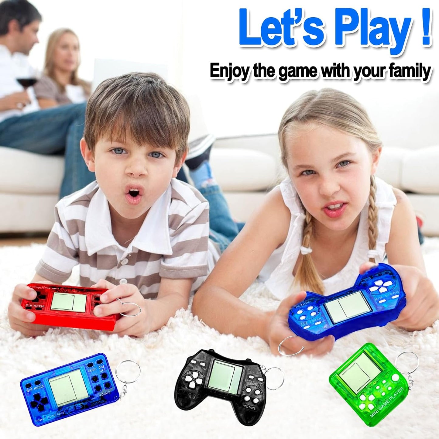 Skiennix 12 Pcs Video Game Party Favors - Mini Gamer Keychains for Birthday & Classroom Prizes