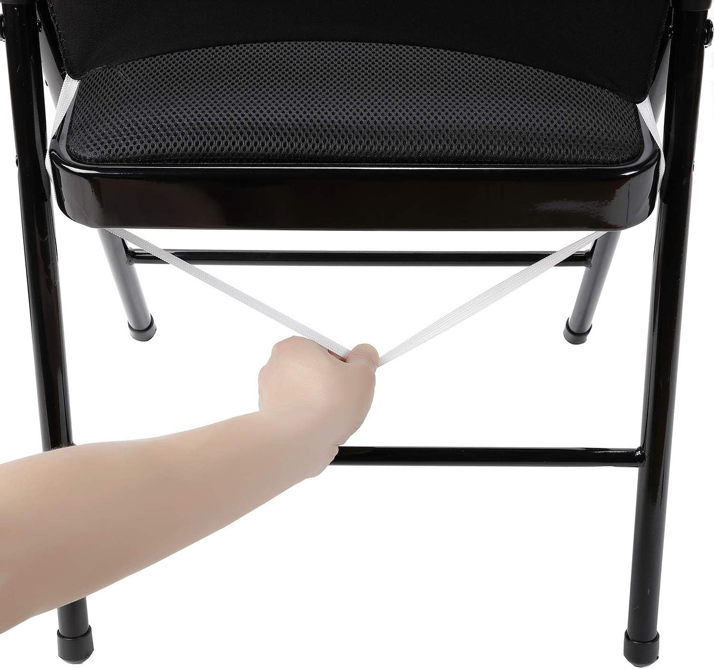 Peomeise Stretch Spandex Folding Chair Covers - Elegant White for Weddings & Events | 12-Pack