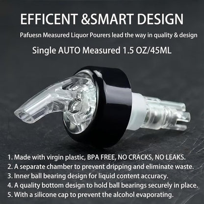 12 Pack Measured Liquor Pour Spout, Liquor Bottle Pourers, Measure Pour Spout for Liquor Bottles, Bottle Pourers for Alcohol, Shot Pourer Cocktail Liquor Dispenser Bar Bartending Tool -1.5oz/45ml