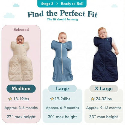 Love to Dream Swaddle Up Transition Swaddle - Patented Zip-Off Wings for Safe Baby Rolling | 1.0 TOG, 13-19 lbs, Deep Olive