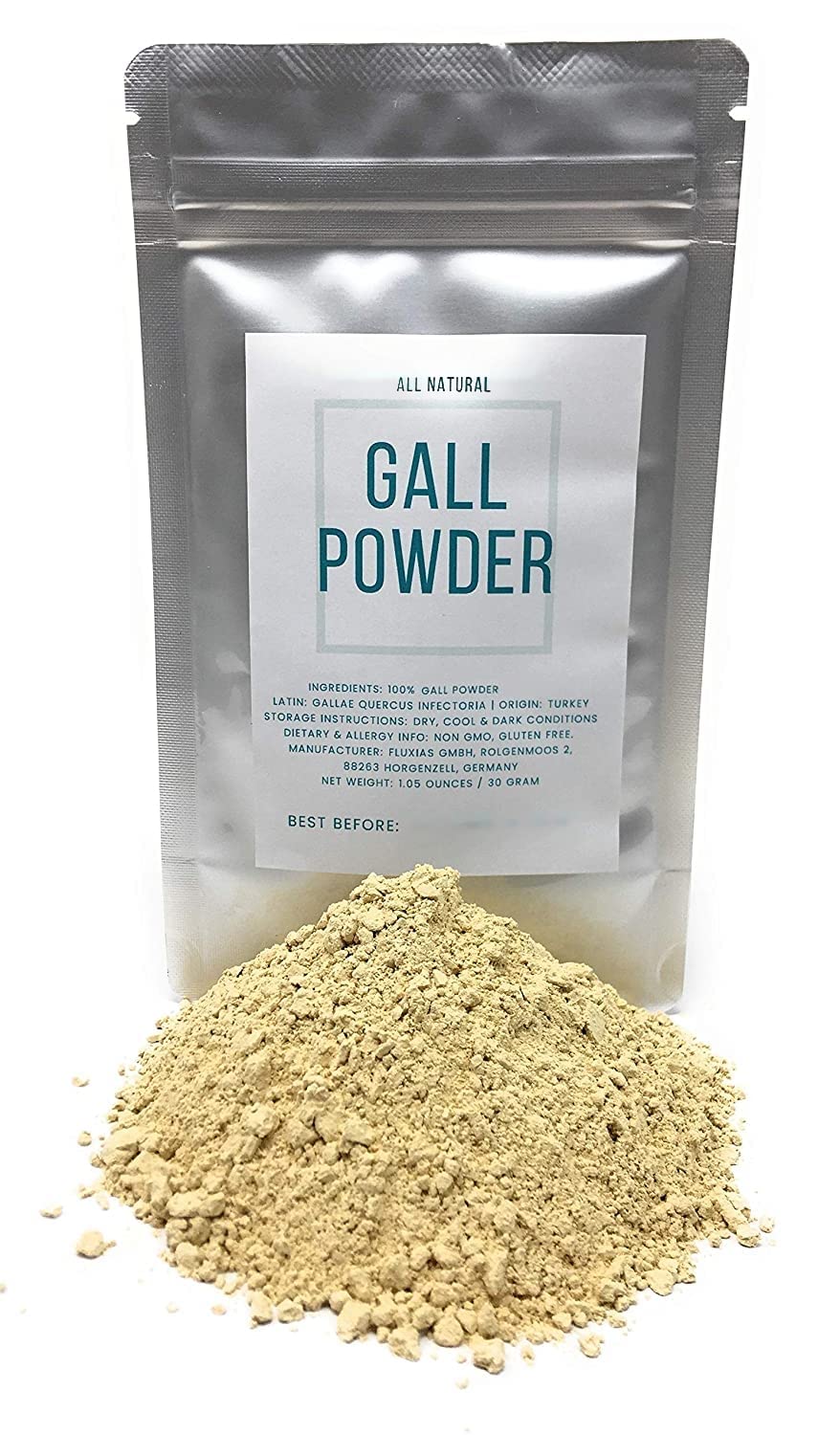 Gall Powder from Oak Trees - Natural Textile Dye - Dried & Natural Quercus Infectoria - Net Weight: 1.05oz/30g - Also Known As Spangle, Gallnut, Nutgall, Oak Apple and Oak Gall