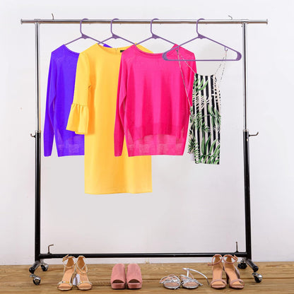 Utopia Home Plastic Hangers 200 Pack - Durable Space-Saving Clothes Hangers - Heavy Duty Purple Design